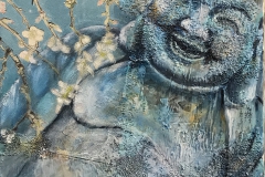 Happy Buddha II, Collage 40x40 cm