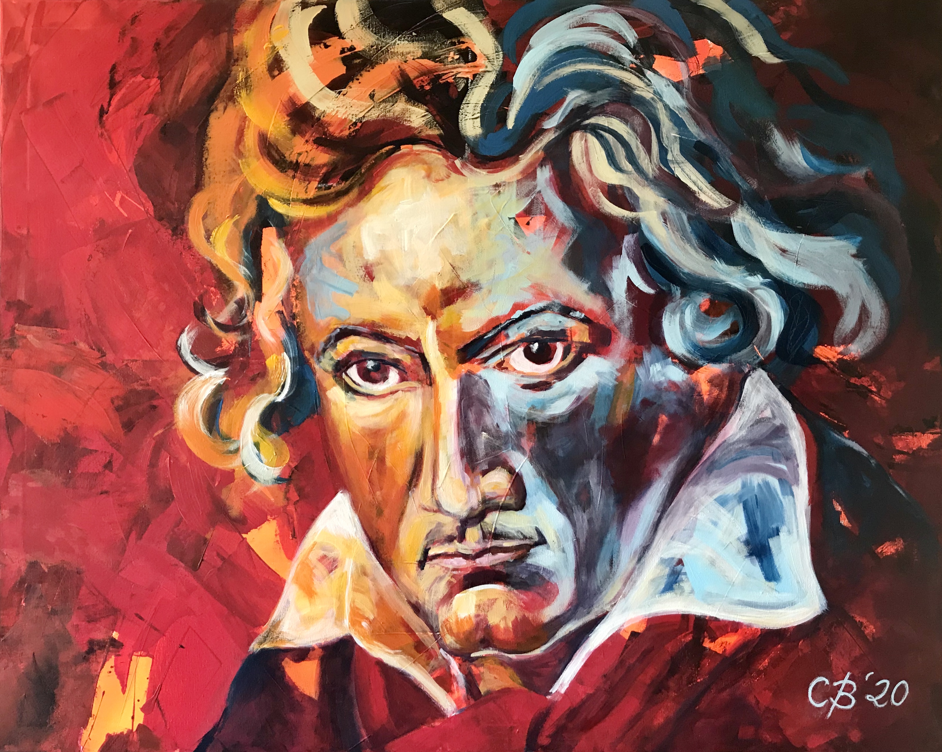Ludwig v. Beethoven 100x80 cm