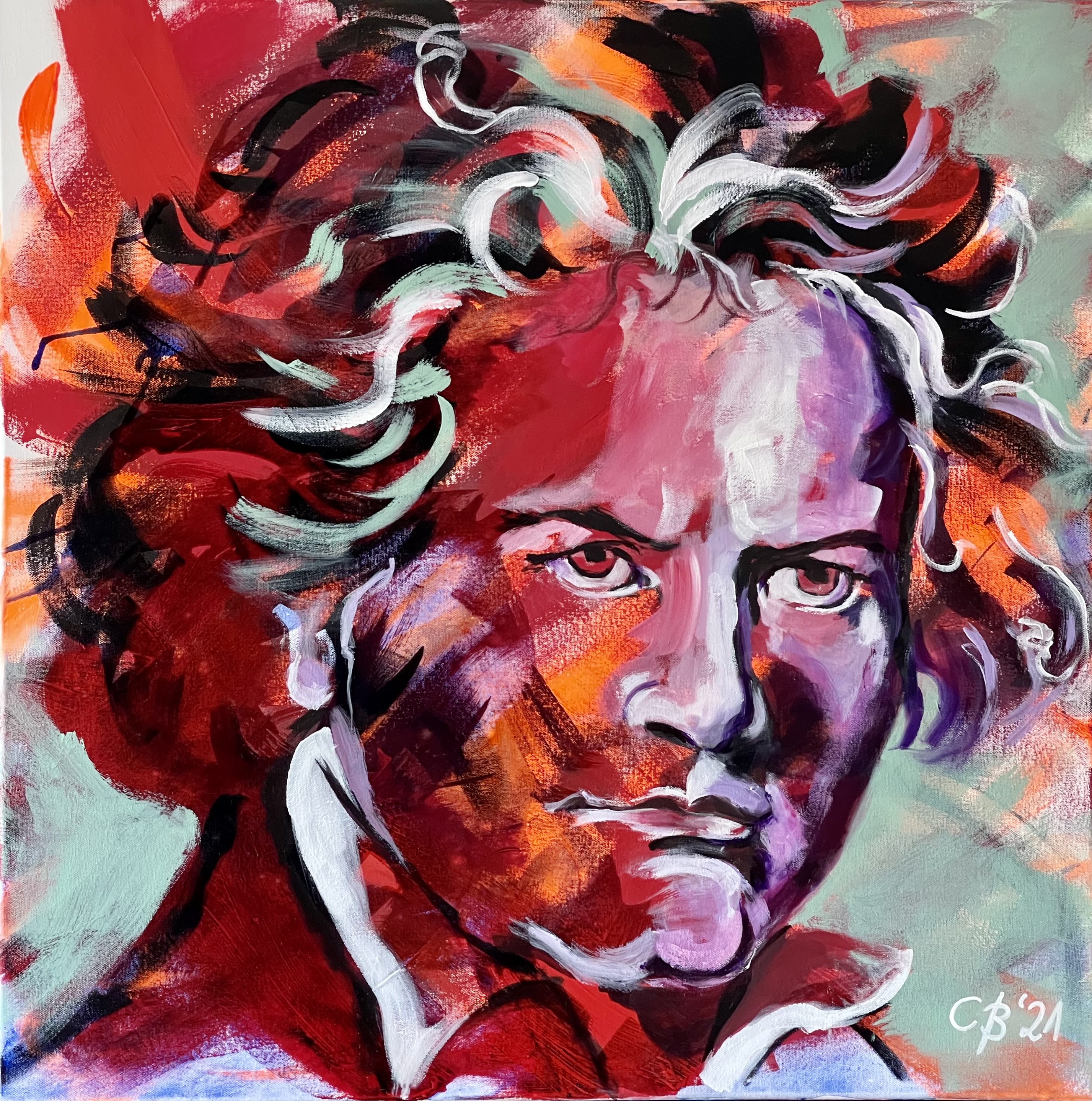 Ludwig van Beethoven 80x80 cm VERKAUFT