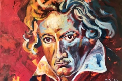 Ludwig v. Beethoven 100x80 cm